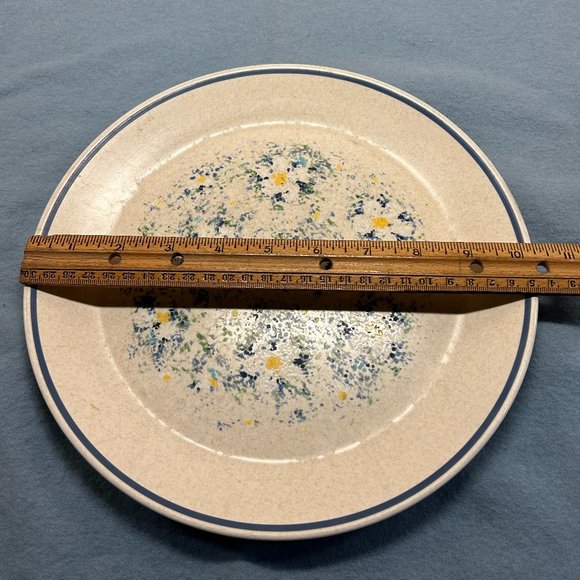 Lenox Temperware Dewdrops Large dinner Plates Floral Blue Yel… - Picture 4 of 4